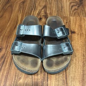 Silver Birkenstocks!